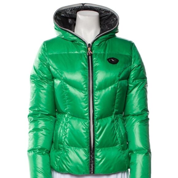 KJUS Puffer Reversible NAHLA Green Grey DOWN JACKET Pertex Quantum Size XS - Picture 3 of 10